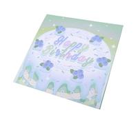 KAKAKE 3D Pop Up Birthday Card Music LED Light Birthday Cake Greeting Card for Husband Wife Boyfriend Girlfriend Personalized Messages 7.1x7.1in (Green)