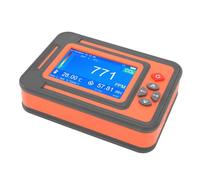 KAKAKE CO2 Detector High Accuracy Temperature Humidity Meter Portable Carbon Dioxide Detector with Reminder for Planting Tents Wine Cellars, Large TFT LCD Screen, 1 X Li Ion Battery (Red)