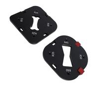 KAKAKE Woodworking Round Corner Radius Templates Set, Aluminum Alloy Router Rig R15-R50, Compact 4 in 1 Design for Picture Frames, Chairs, Tables