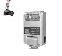 KAKAKE YN6 Manual Mini Standard Hot Shoe Flash for A7 A6400 A6500 A6300 A6000, 4 Output Levels 105° Rotation Photography Lighting for Creative Artists (Silver)