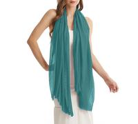 Kakaly Women Scarf Cotton Linen - Chic Ladies Solid Scarves Soft Large Long Wrap Shawl Headscarf Lightweight Neck Scarf Hijab,180×100CM