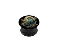 Kakapo Parrot Drawing Moon Artwork Nature Kakapo Lover PopSockets Adhesive PopGrip