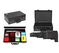 KakapopoTCG TC-A5 Black Lockable Storage Case with Sliding Divider Walls for TCG, Deck Box, Card Games, MTG, Magic, Yugioh, Keyforge, FaB, Flesh and Blood, Dominion, Trading Cards, Board Games