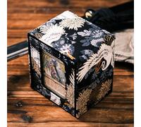 KakapopoTCG The Shogun Deckimono: a Kimono Deck Box for MTG Magic FaB EDH Commander YGO DND Spell Cards FaB PTCG TCG (Midnight Crane)