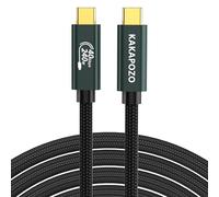 KAKAPOZO 5FT USB 4 Cable with Thunderbolt 4 40Gbps Data Transfer, 240W Charging, Support 8K/4K@60Hz USB C Monitor Cable for MacBook, SSD, iPhone 17/16/15, Docking, eGPU, Screen, Display, Carplay