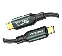 KAKAPOZO USB C Monitor Cable 10FT-8K@60Hz USB-C Video Cable-100W PD Fast Charging-USB 3.2 Gen 2 20Gbps Type-C Data Transfer, USBC to USBC Video Cable for iPhone 15/16 Plus Pro Max, MacBooks, iPad