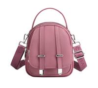 kakarin choyx Simple Nylon Small Backpack For Women 7.5 Inch Casual Lightweight Resistant Mini Wallet Multiple Pockets, Pink, Mini