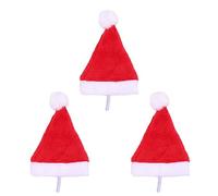KAKASEA 3PCS Plush Christmas Hat for Dogs Pet Festival Party Props Santa Hat Adjustable Pet Festival Santa Photo Props
