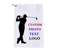 KakaTify Personalized Microfiber Golf Towels with Clip - Custom Picture Text Photo Name Logo - 15.7"x23.6" for Men and Women