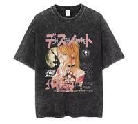 kakazoomm store Anime Death L·Lawliet Note T-Shirt Yagami Light Graphics T Shirt Men Cotton Short Sleeve Unisex Vintage Washed T-Shirts