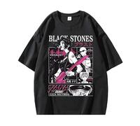 kakazoomm store Black Stones T-Shirt Blast Nana Osaki T-Shirt Punk Cotton Summer Short Sleeve