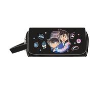 kakazoomm store Cute Printed Detective Ran Conan Pencil Case Kaito Kuroba Canvas Student Handheld Flip Stationery Case