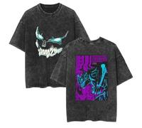 kakazoomm store Kaiju Anime No. 8 T-Shirt Summer Round Neck Casual Washed Short Sleeve Cosplay Costume Anime Print Kafka Hibino T-Shirt