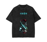 kakazoomm store Kaiju Anime No8 Washed T Shirt Featuring Kafka Hibino Mina Ashiro Reno Ichikawa Stylish Unisex Top Trendy for Anime Fans