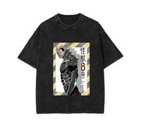 kakazoomm store Kaiju Anime No8 Washed T Shirt Featuring Kafka Hibino Mina Ashiro Reno Ichikawa Stylish Unisex Top Trendy for Anime Fans