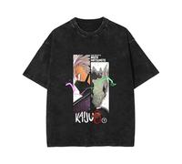 kakazoomm store Kaiju Anime No8 Washed T Shirt Featuring Kafka Hibino Mina Ashiro Reno Ichikawa Stylish Unisex Top Trendy for Anime Fans