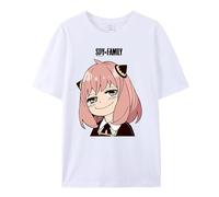 kakazoomm store Spy X Anya Yor Forger Family Unisex Japanese Anime T-Shirts Funny Graphic Shirt Black/White/Pink S-4XL