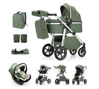 Kakbgee 3 in 1 Baby Stroller, Pram Travel System, Height Adjustable Handle