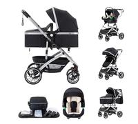 Kakbgee 3 in 1 Travel System, Pram One-Click Fold, High Landscape Stroller