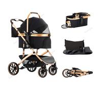 Kakbgee Dog Stroller, Pet Pram for Small Medium Dog Cat, One-Click Fold