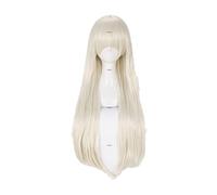 Kakegurui Compulsive Gambler 2 Yomoduki Runa Cosplay Wigs Long Straight Light Golden Heat Resistant Synthetic Hair Wig + Wig Cap