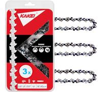 KAKEI 18 Inch Chainsaw Chain 3/8" LP Pitch .050" Gauge 61 Drive Links for Stihl MS211, MS211C and More (3 Chains) - Semi Chisel