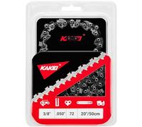 KAKEI 20 Inch Chainsaw Chain 3/8" Pitch .050" Gauge 72 Drive Links- 33RS 72 Fits MS311 MS391, Husqvarna 455 (Rancher), 460 (Rancher), Poulan Pro and More- E72 (1 Chain) - Full Chisel