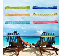 Kaket Elastic Beach Chair Clips Bands 6PC, Beach Towel Holder Rubber Elastic, Beach Chair Bands for Towel, Beach Chair, Pool, Cruise Chairs (6 PCS, Style 4), 31 x 1.8 cm