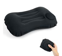 Kaket Inflatable Camping Pillow - Ultralight Travel Pillow for Beach, Adults & Kids (Black)