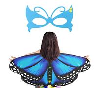 Kaket Kids Butterfly Wings Costume with Mask, Fancy Dress Up Butterfly Wings Cape Kids, Fairy Butterfly Wings for Kids Child Girls Halloween Party Dress up (1PC, Style 1)