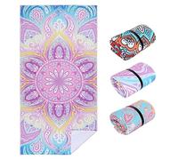 Kaket Microfibre Beach Towel Large 150x75cm, Ultra Soft Beach Towels for Adults, Lightweight BathTowel Pool Towel for Swimming, Travel, Camping (Pink, Style 2)