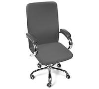 Kaket Office Chair Cover, Universal Replacement Stretch Chair Covers, Washable Office Computer Chair Cover for Rotating Chair Office Armrests Chair (Grey)