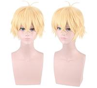 Kakihara Tetsuya Light Golden Short Cosplay Costume Wig Men Synthetic Hair Halloween Costume Party Wigs