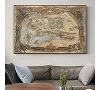 KaKille Jigsaw Puzzles Puzzle Lord of the Rings Wooden Middle Earth Map Movie Adult 1000 Piece Puzzles Children Adult Educational Toys