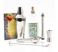 Kakira Distillers Gin Cocktail Bundle | Kakira African Dry Gin Distillers Cut 47% ABV 70cl | Cocktail Set with Shaker, Jigger, Spoon, Muddler, Juicer & Recipe Book | Handcrafted Ugandan Spirit