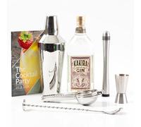 Kakira Dry Gin Cocktail Bundle | Kakira African Dry Gin 40% ABV 70cl | Cocktail Set with Shaker, Jigger, Spoon, Muddler, Juicer & Recipe Book | Handcrafted Ugandan Spirit