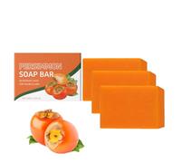 Kakishibu Persimmon Soap, Natural Soaps Gentle Cleansing, Improve Body Odor Bar, Hand-Made Soap for Odor Control, Travel-Friendly Fresh Scent for Women & Men (3PCS)