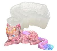 KAKIWYHHH Devil Cat 3D Epoxy Resin Silicone Mold for Fondant Sugar Craft, Cake Topper Decorating, Polymer Clay,Fairy Garden, Plaster