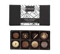 Kakoa Vegan Milk Chocolate Selection Gift Box, Plant-Based, 8 Chocs | Brownie, coffee & caramel centres, dairy-free & luxurious, a rich treat for special occasions & everyday moments