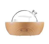 Kakoda Glass Essential Oil Diffuser,Real Wood Base,The 2025 Upgrade Aromatherapy Diffuser,Aroma Diffuse Humidifier,LED Light in 7 Colors,Suitable for Home Office Bedroom(Non-Glass Reservoir)