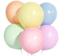 KAKOLOPT Pastel Balloons 18 Inch / 45cm 12 Pcs Large Macaron Latex Assorted Colorful Jumbo Graduation Party Baby Shower Kid Birthday Wedding decor, Pink Blue Yellow Green Purple Orange