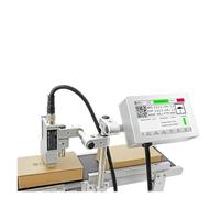 KAKOLSHFQ 25.4mm Online Inkjet Printer Line Date Batch Number QR Code Automatic Printing Coding Machine With 42ml Ink Cartridge For Various Materials(12.7mm with 1 ink)