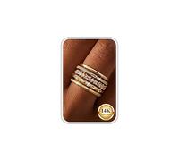 Kakonia Gold Silver Rings for Women 14K Gold Plated Stackable Rings Set Tarnish Free Chunky Finger Thumb Band Stacking Ring Cubic Zirconia Statement Engagement Promise Ring Non Tarnish G4-10