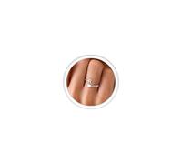 Kakonia Heart Initial Rings for Women Adjustable Open Pinky Finger Ring S-R