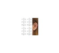 Kakonia Silver Flat Back Earrings Cartilage Helix Stud Earrings for Women | 20G Stainless Steel Ear Piercing, Tiny Cubic Zirconia Stud Earrings, Hypoallergenic Helix Tragus Conch Piercing Jewellery