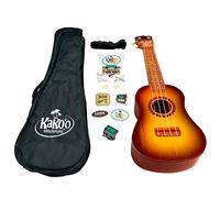 KaKo'o Award Winning Sunburst Soprano Ukulele - Metal Geared Tuners and Premium Nylon Strings - Guide Book Learn Easy Chords - Carrying Case & Ukulele Playing Strap (Sunburst)