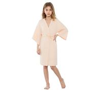 KAKU NANU Girls Dressing Gown Satin Robe Silk Kimono Lightweight Summer Dressing Gown Kids Nightwear Yellow 5 6 7 5-6 6-7 Years