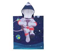 KAKU NANU Kids Poncho Hooded Towels 6-14 Years Old,Exquisite Pattern Beach Swimming Bath Towels with Hood for Boys Girls Children