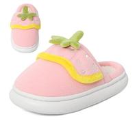 KAKU NANU Kids Slippers Fluffy Fun Cute House Slippers Boys Girls Non Slip Pink Size 9 10