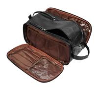 KaKuLan Large Travel Toiletry Bag for Men, Water-Resistant PU Leather Dopp Kit, Multi-Compartment Organizer, Large Capacity Cosmetic & Accessories Bag, Men's Grooming Kit, Waterproof Toiletries Case